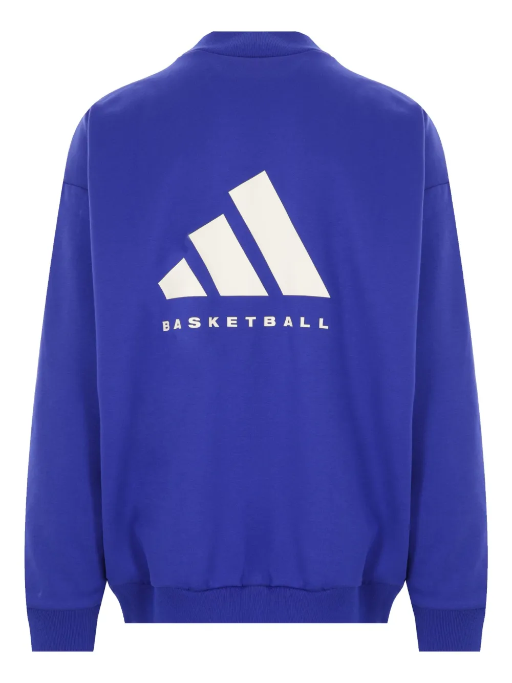 Adidas Originals Basketball-logo Printed Sweatshirt In Blue