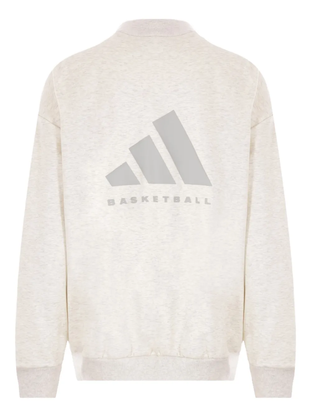Adidas Originals Basketball-logo Printed Sweatshirt In White