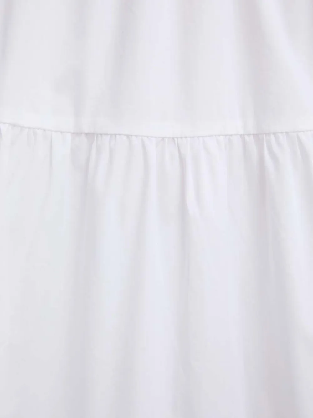 Michael Kors stretch cotton poplin tiered midi dress Wit
