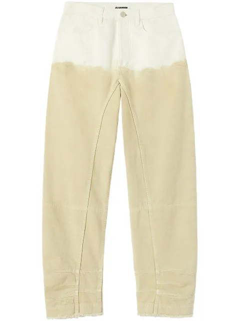 Jil Sander jeans anchos con diseño de dos tonos