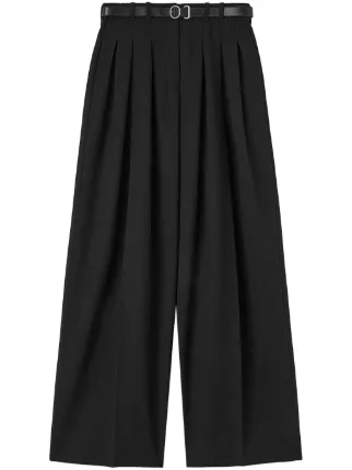 Jil Sander ベルテッド ワイドパンツ | ブラック | FARFETCH JP