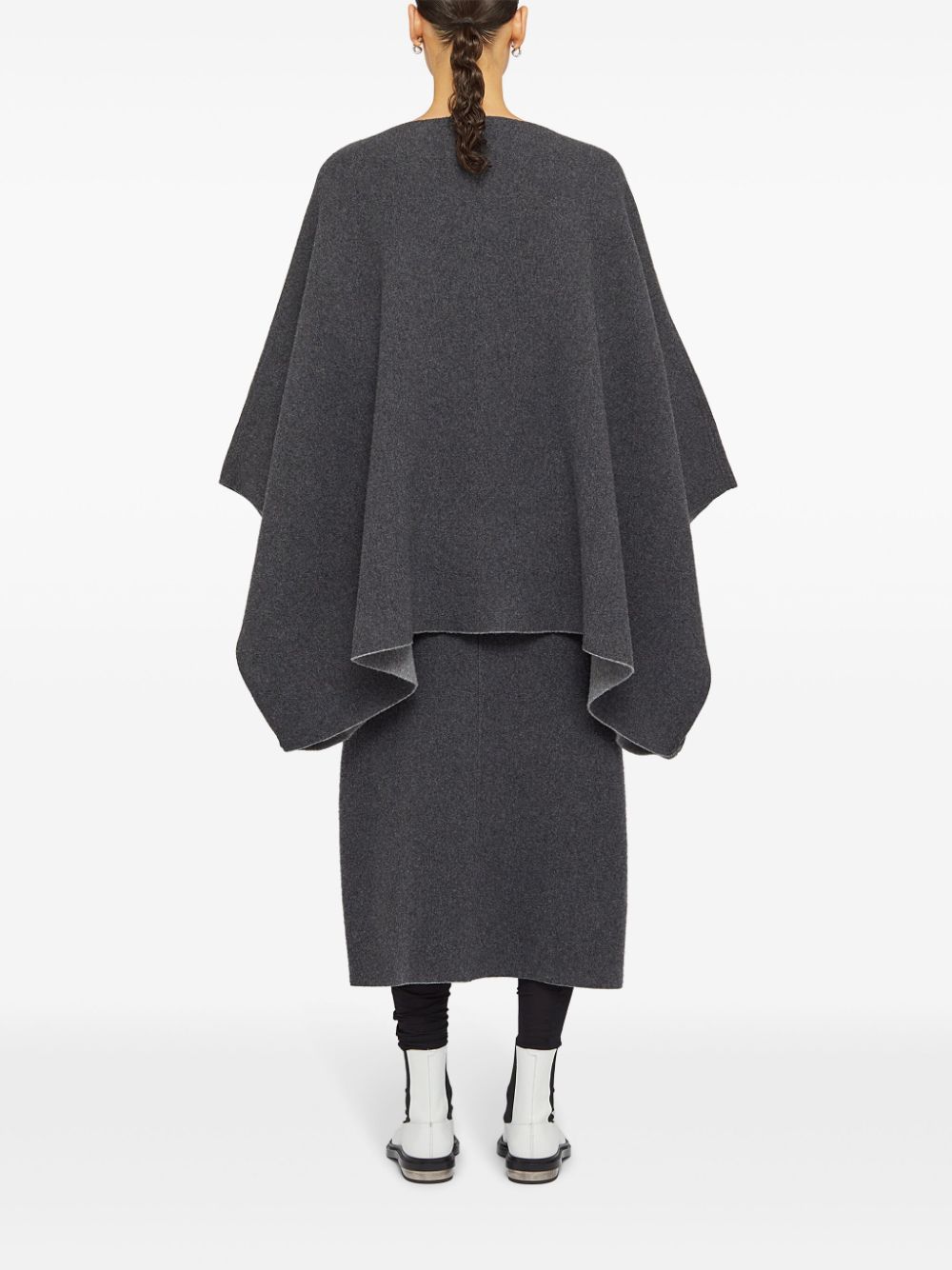 Shop Jil Sander A-line Wool Skirt In Grau