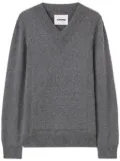 Jil Sander V-neck wool-blend jumper - Grey