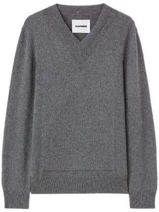 Jil Sander Vネック セーター | グレー | FARFETCH JP
