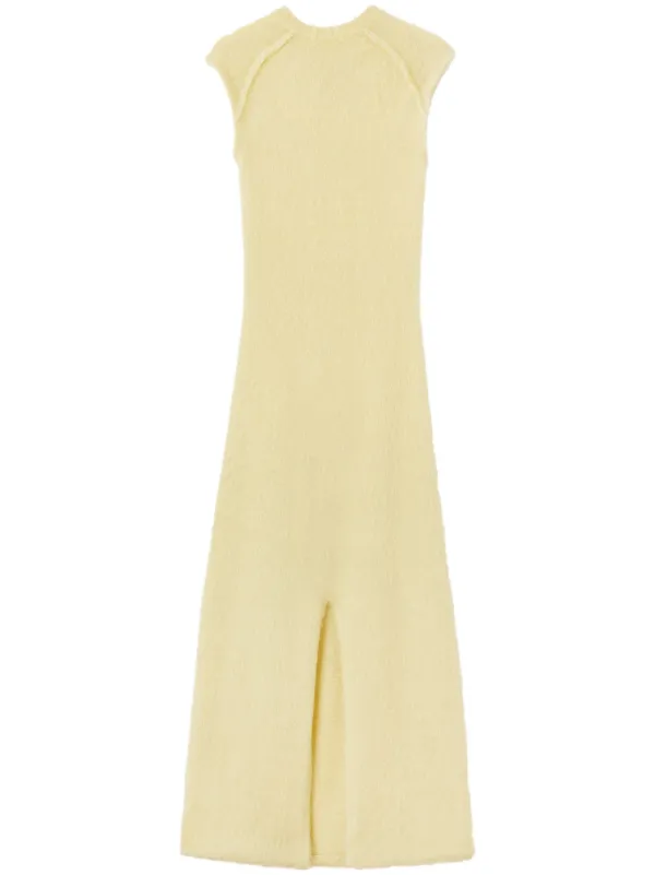【送料&関税込】Jil Sander Knit Long Dress Jil Sander semi-sheer Knit Long Dress | White | FARFETCH