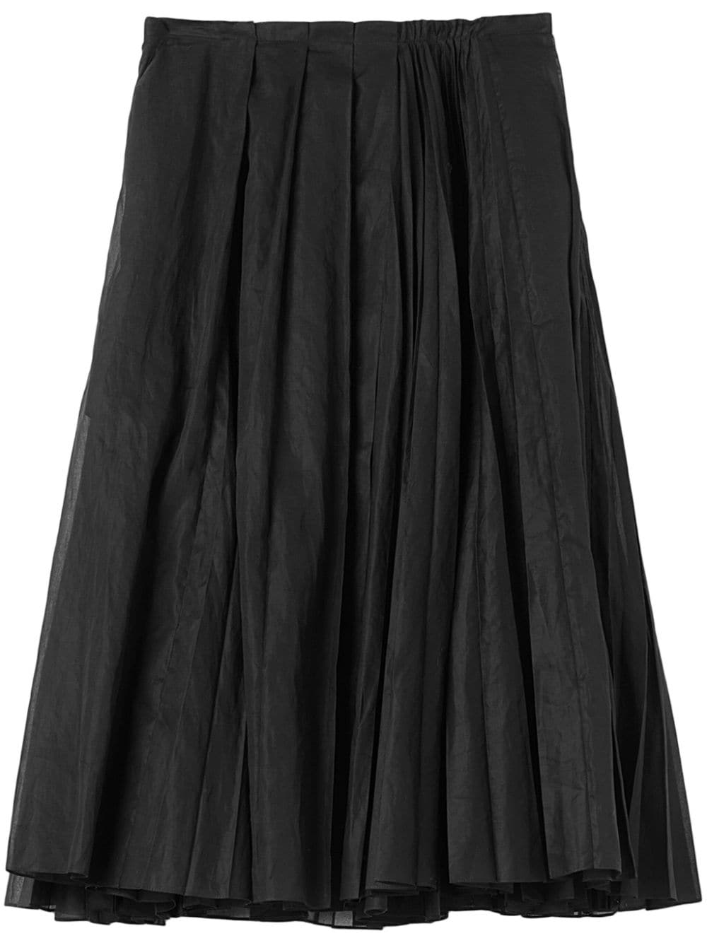 Shop Jil Sander A-line Pleated Skirt In Black