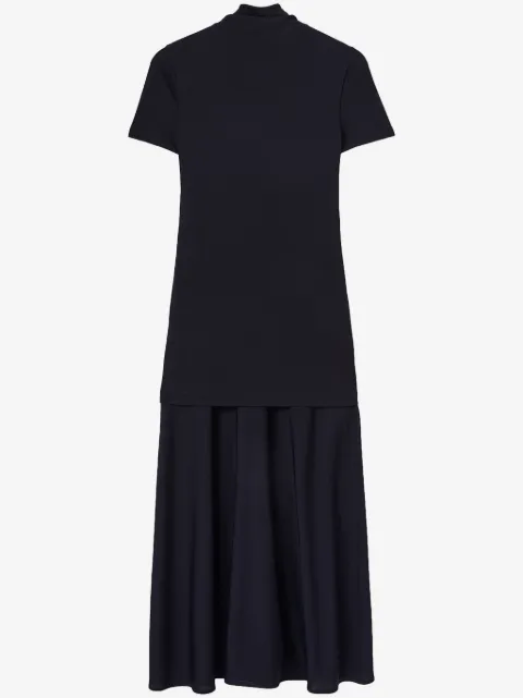 Jil Sander Vestido midi com sobreposição