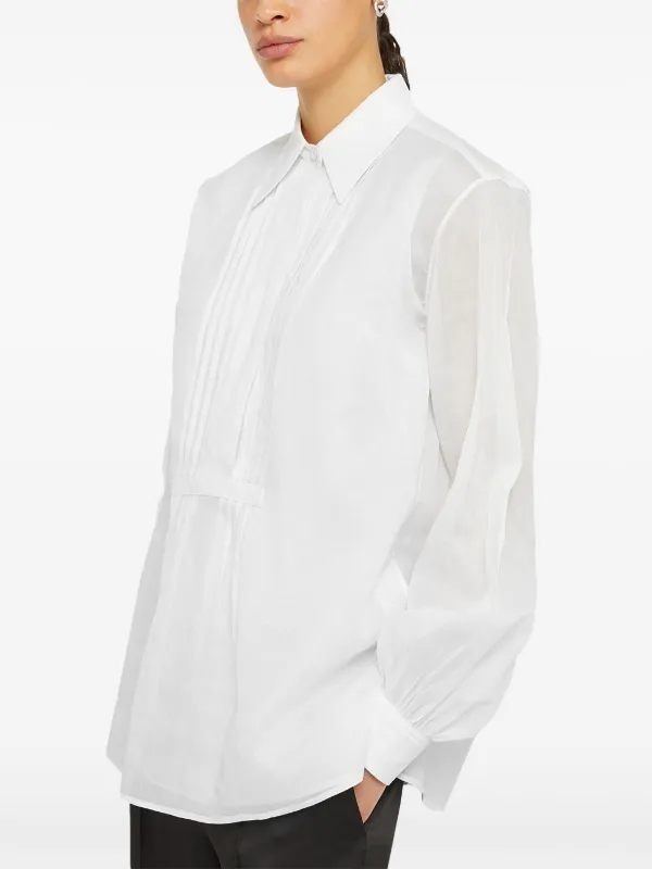 Jil Sander Camisa Plisada Blanco FARFETCH CL