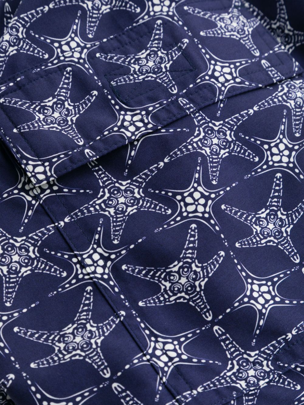 Shop Vilebrequin Starfish-print Swim Shorts In Blau