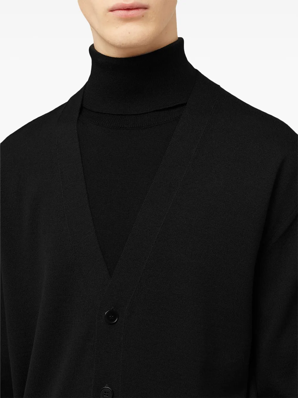Jil Sander Vest met V-hals Zwart