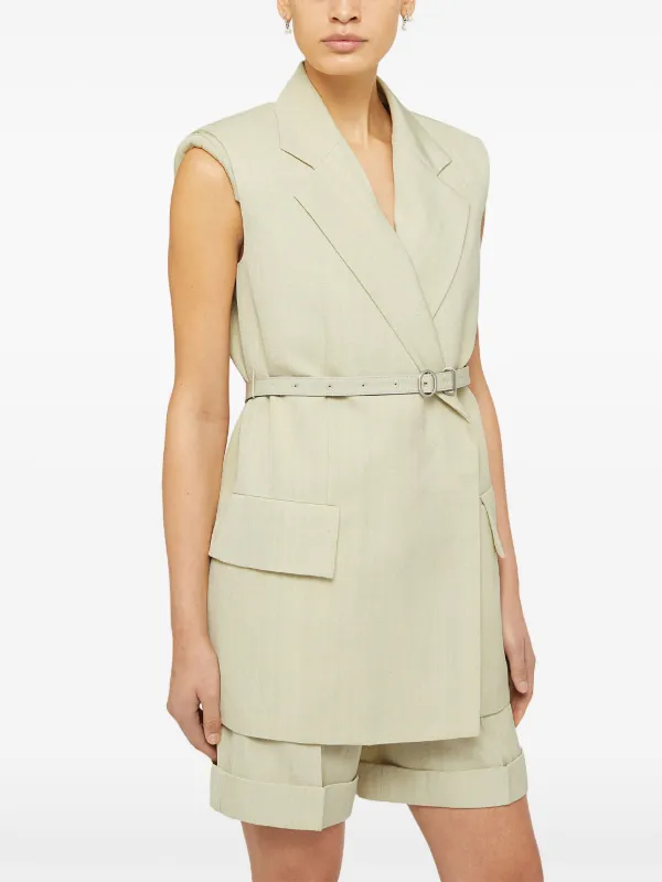 ベスト・ジレ Jil Sander Gilet Jil Sander Belted Tailored Gilet | Green | FARFETCH GE