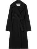 Jil Sander notched-lapel belted coat - Black