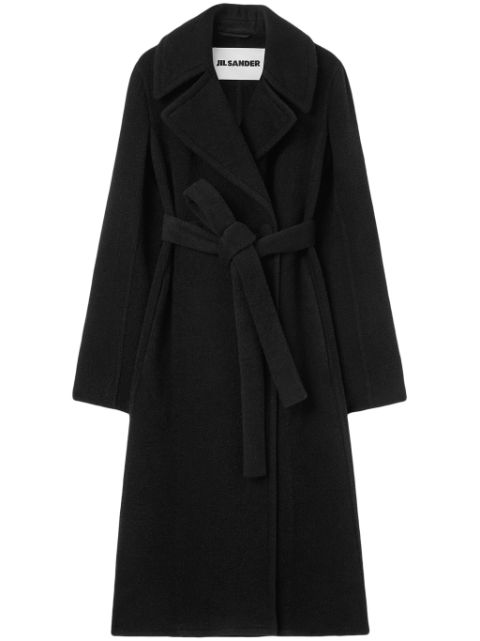 Jil Sander notched-lapel belted coat 