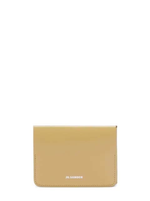 Jil Sander logo-stamp leather card holder