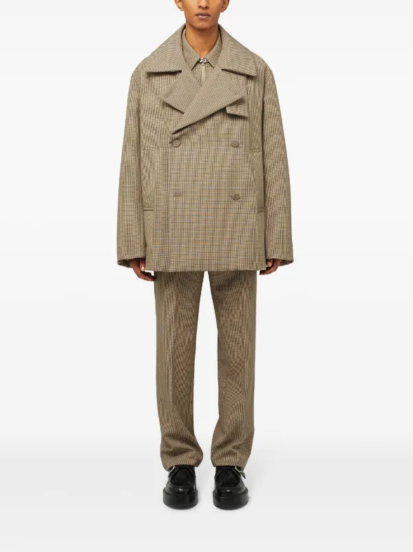 Jil Sander チェック ストレートパンツ | ニュートラル | FARFETCH JP