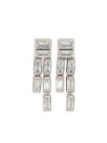 Jil Sander cubic zirconia drop earrings - Grey