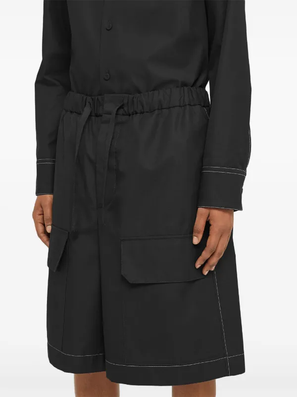 JIL SANDER ニットバミューダショーツ Jil Sander バミューダショーツ | ブラック | FARFETCH JP