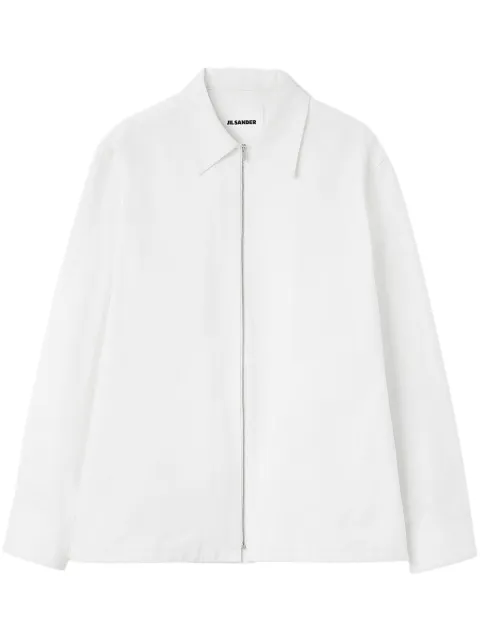 Jil Sander zip-up cotton shirt