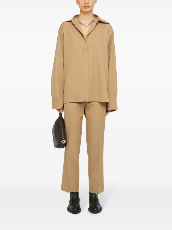 JIL SANDER ブラウンレザーショルダーバッグ Jil Sander Coin レザーショルダーバッグ | ブラウン | FARFETCH JP