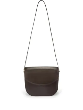 JIL SANDER ブラウンレザーショルダーバッグ Jil Sander Coin レザーショルダーバッグ | ブラウン | FARFETCH JP