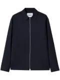 Jil Sander zip-up wool overshirt - Blue