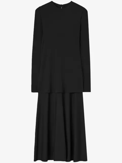 Jil Sander robe mi-longue à design superposé
