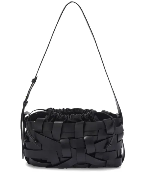 Jil Sander interwoven-design leather clutch bag