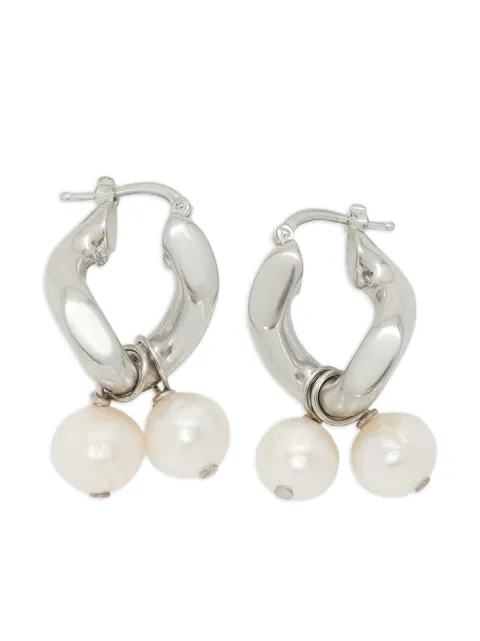 Jil Sander pearl-embellished drop earrings