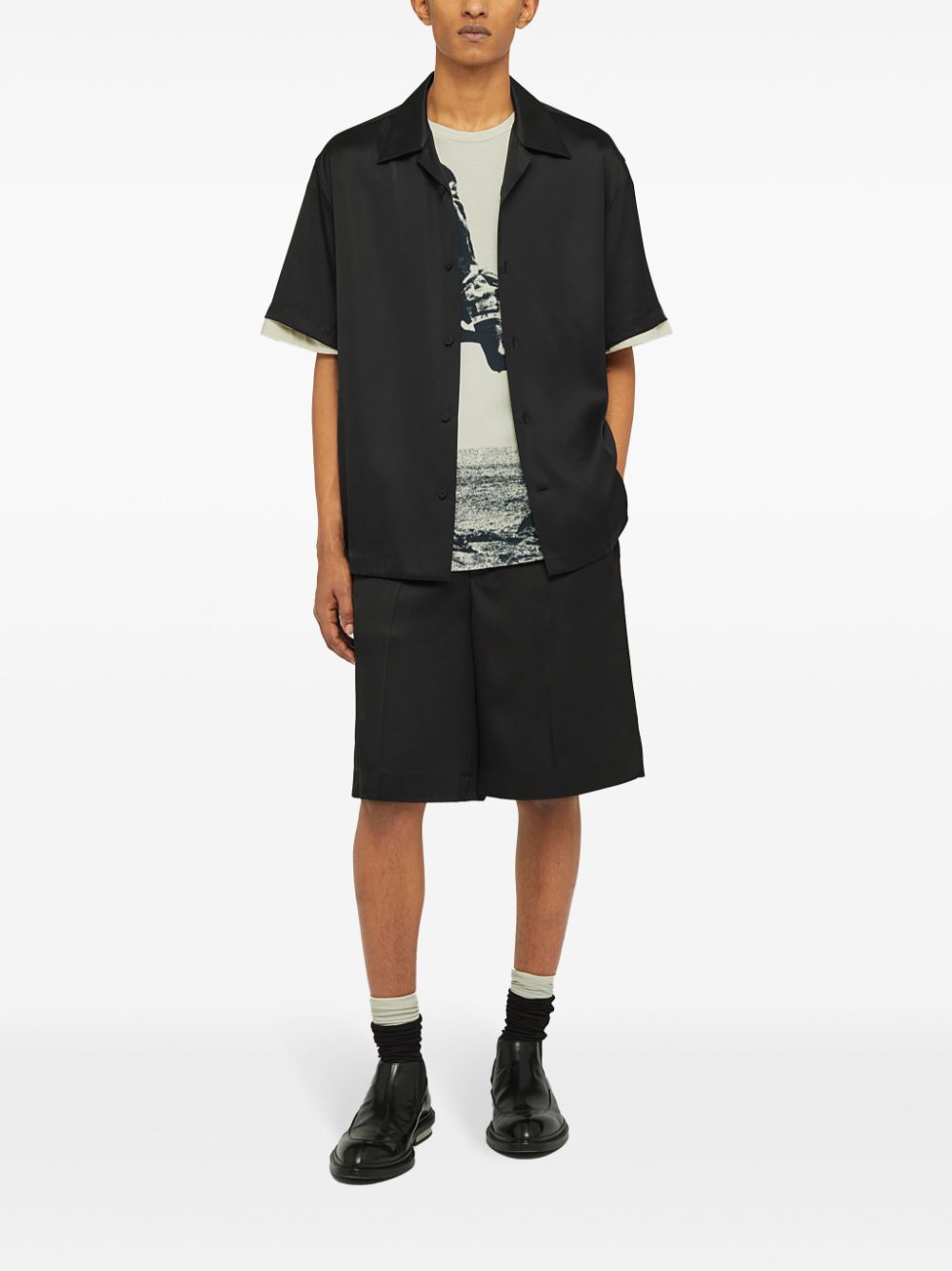 Jil Sander Overhemd met korte mouwen - Zwart