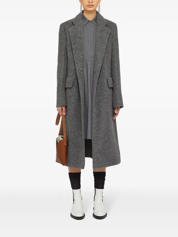 【Jil Sander】 Curve レザー製ショルダーバッグ ブラウン Jil Sander レザー ショルダーバッグ | ブラウン | FARFETCH JP