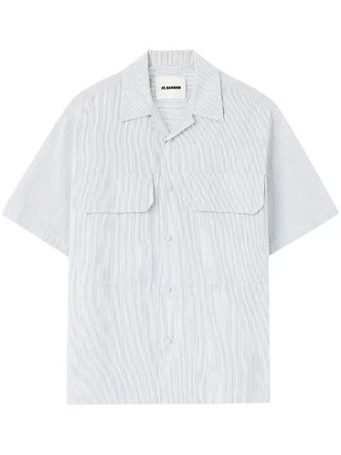 Jil Sander striped short-sleeve cotton shirt