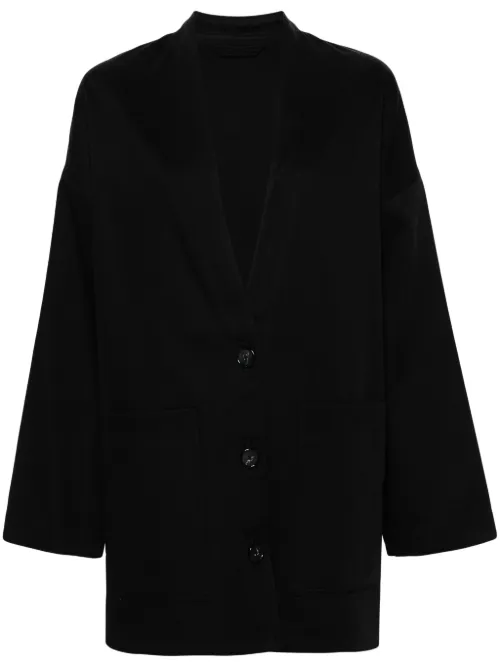 Veste en sergé à col v - TOTEME - Modalova