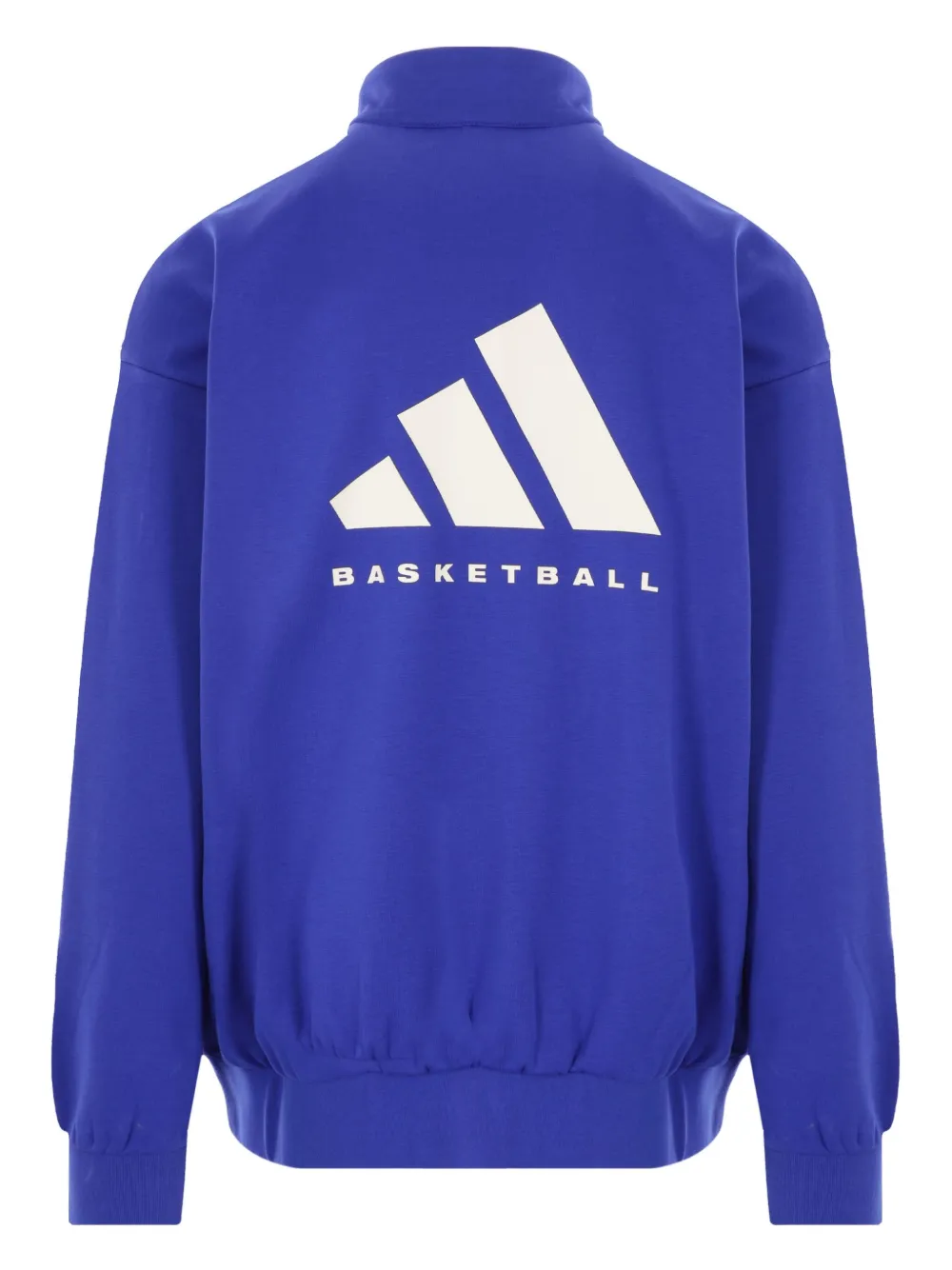 Adidas Originals Basketball-logo Printed Sweatshirt In Blue