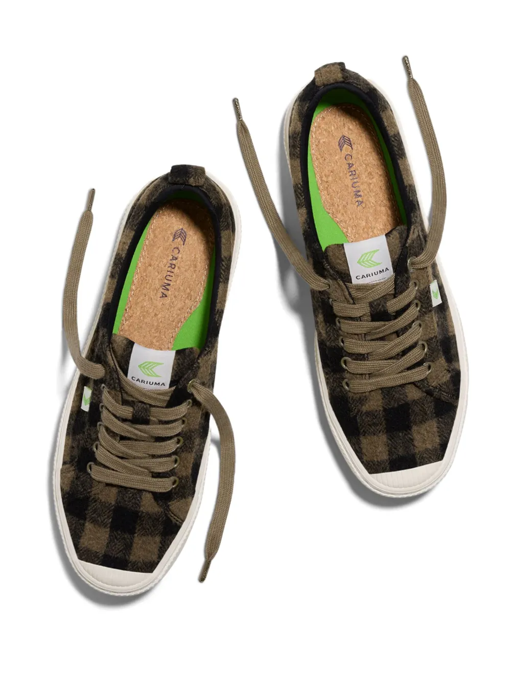 Shop Cariuma Oca Plaid Sneakers In Brown