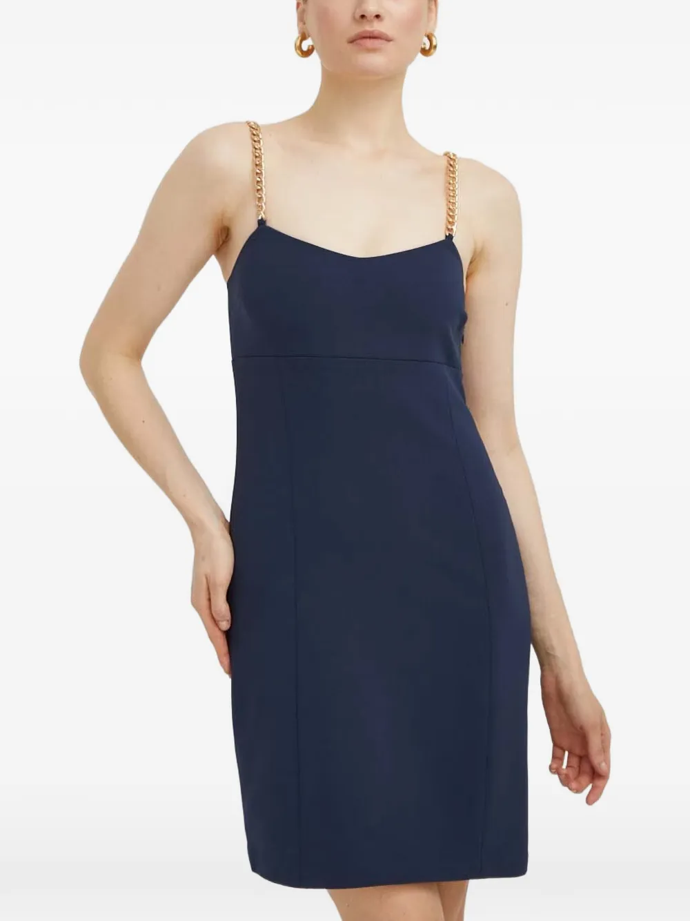 Michael Michael Kors chain-link strap mini dress - Blue