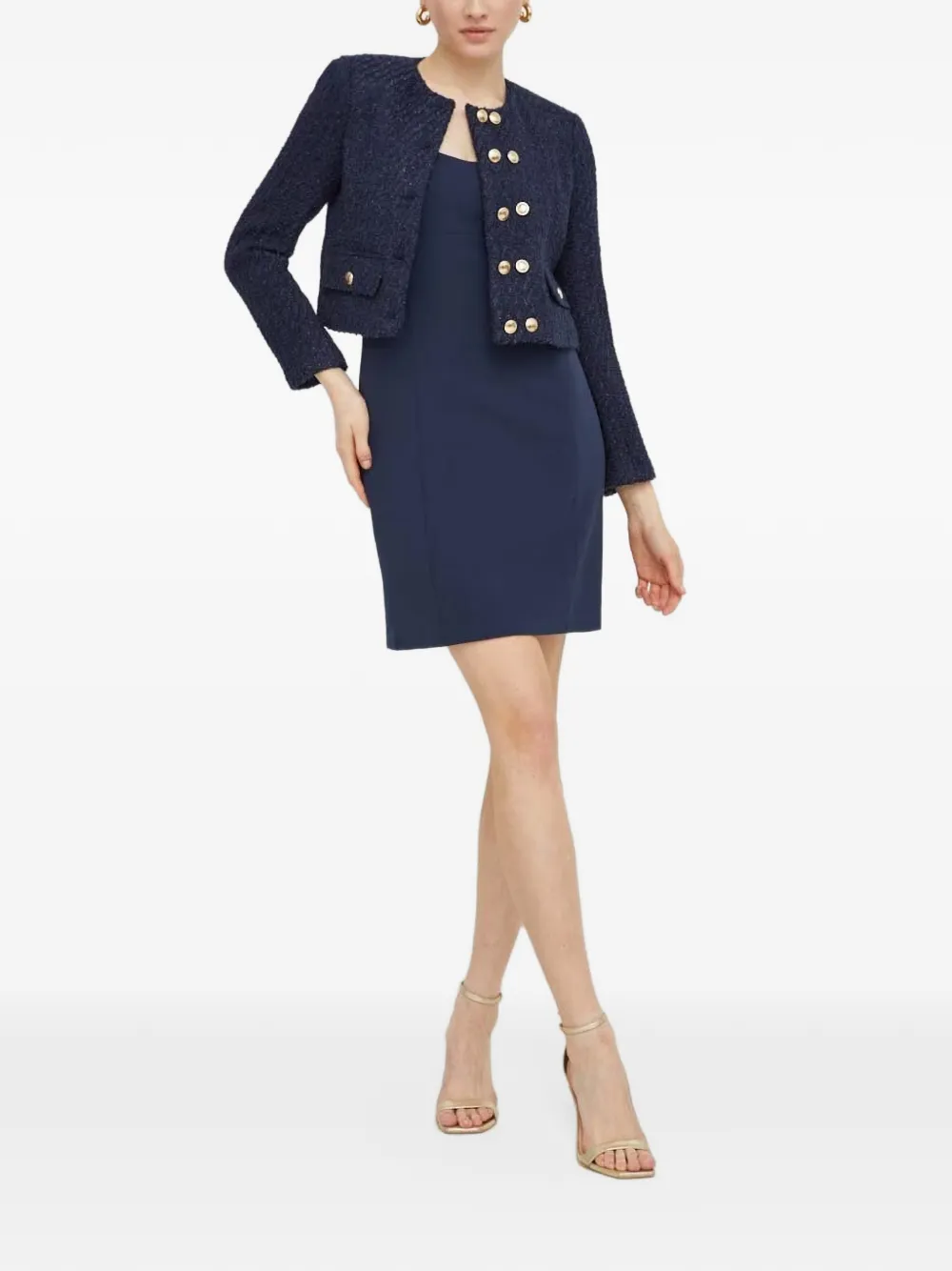 Michael Kors Mini-jurk met schakelketting bandjes Blauw