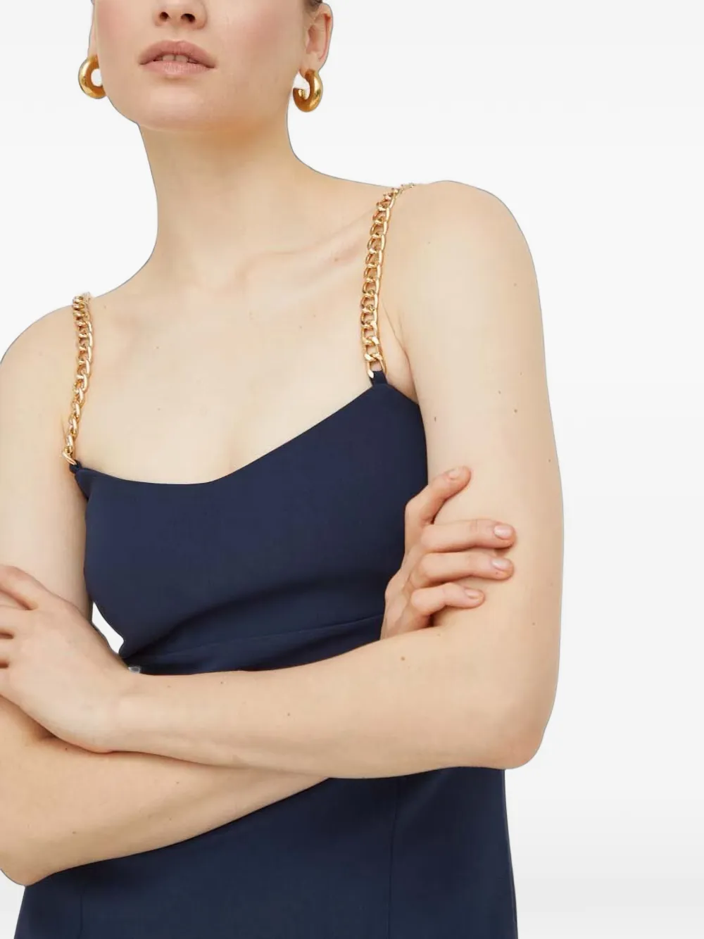 Michael Kors Mini-jurk met schakelketting bandjes Blauw