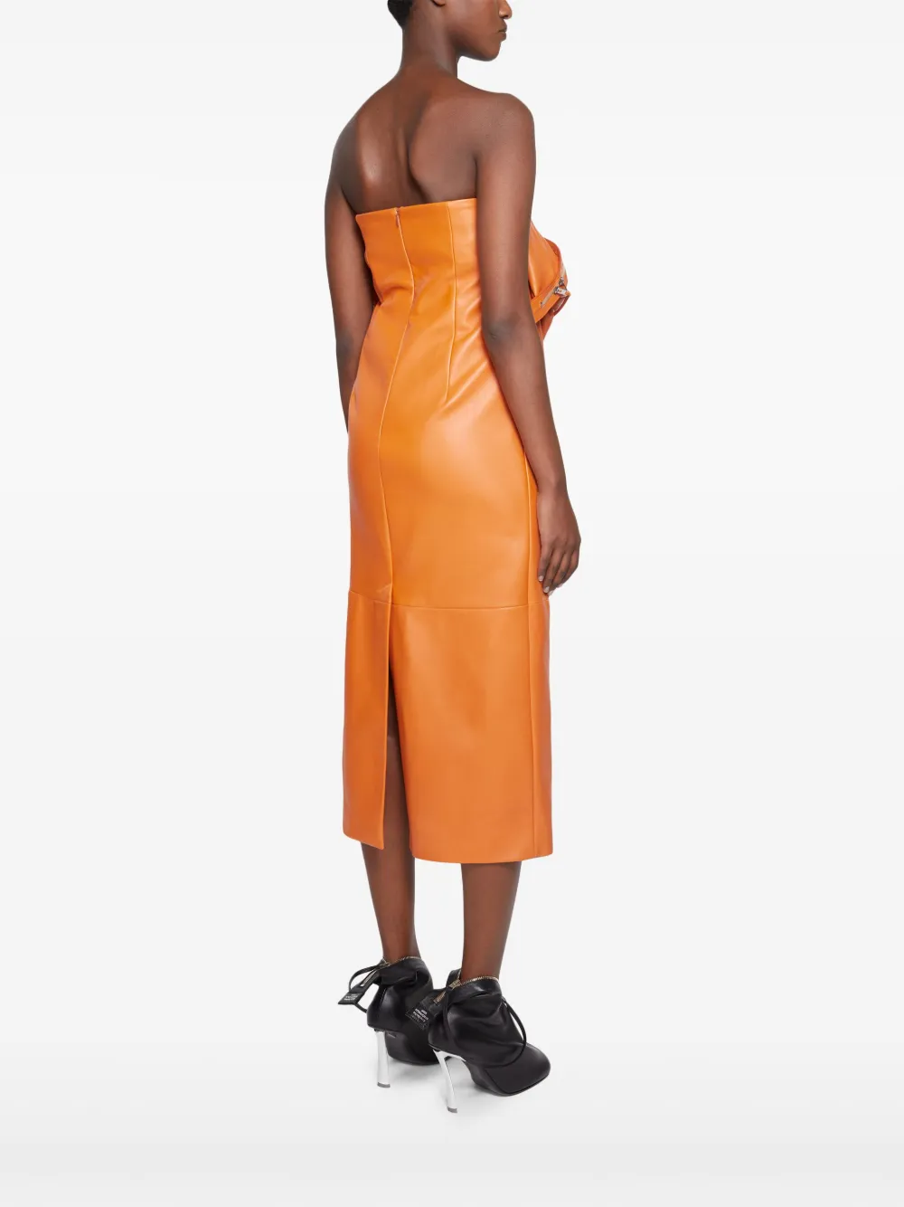 Acne Studios Leren jurk Oranje