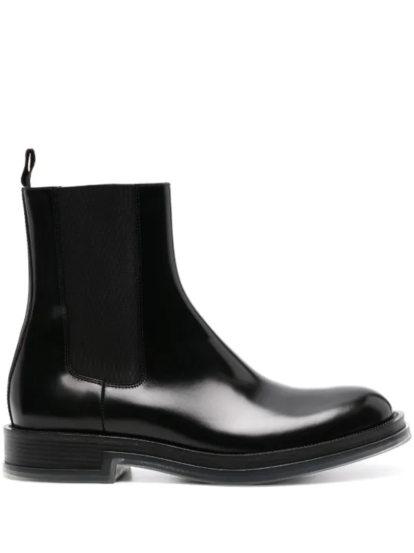 ショートブーツ・ブーティ Chelsea Boots - Alexander Mcqueen - Leather - Black 23831482_53900447_600.jpg