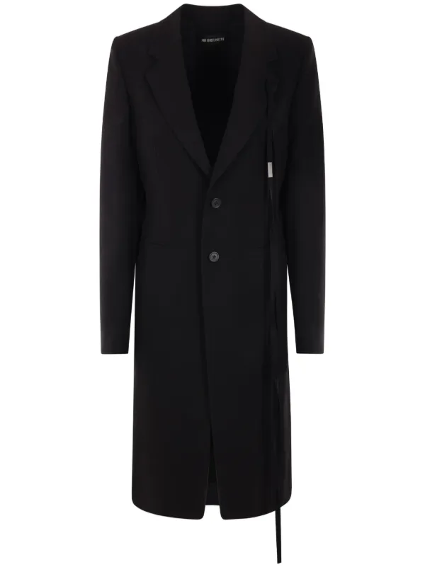 Ann Demeulemeester Alea デタッチャブルストラップ コート | ブラック 