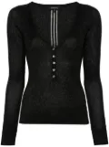Barbara Bui lurex fine-knit top - Black