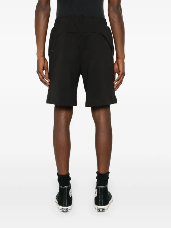 PUMA x PLEASURES logo print Track Shorts Black FARFETCH