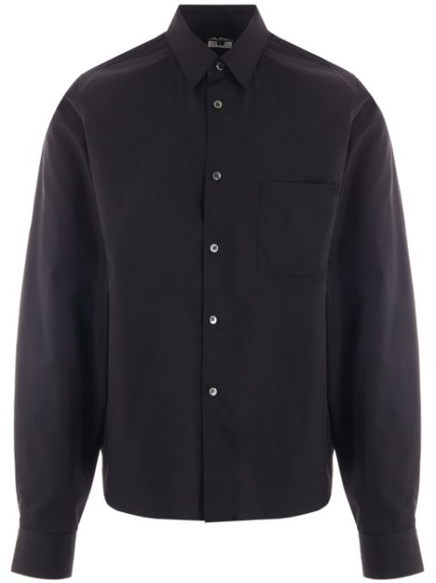 Black Comme Des Garcons long-sleeve cotton shirt Men