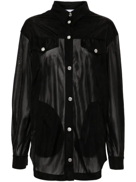 MOSCHINO JEANS semi-sheer shirt