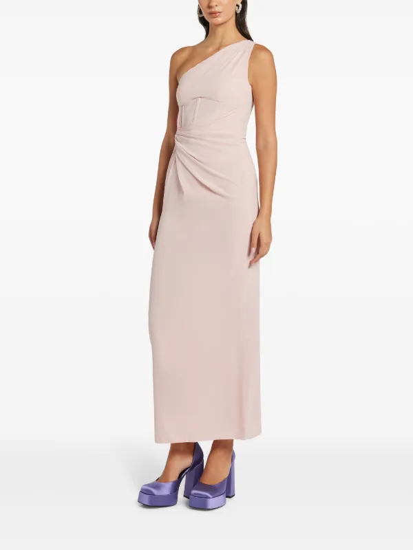 Versace one-shoulder Silk Maxi Dress | Pink | FARFETCH JO