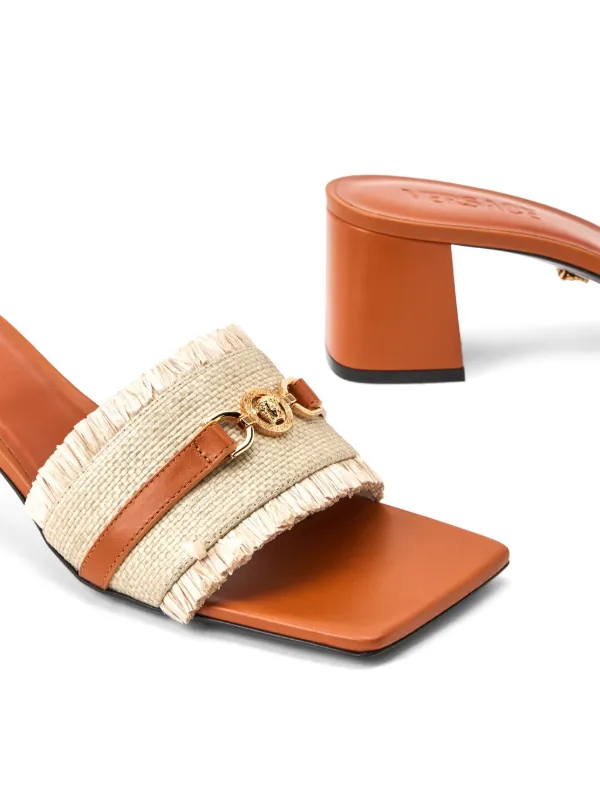 Versace Medusa 55mm Woven Mules - Farfetch