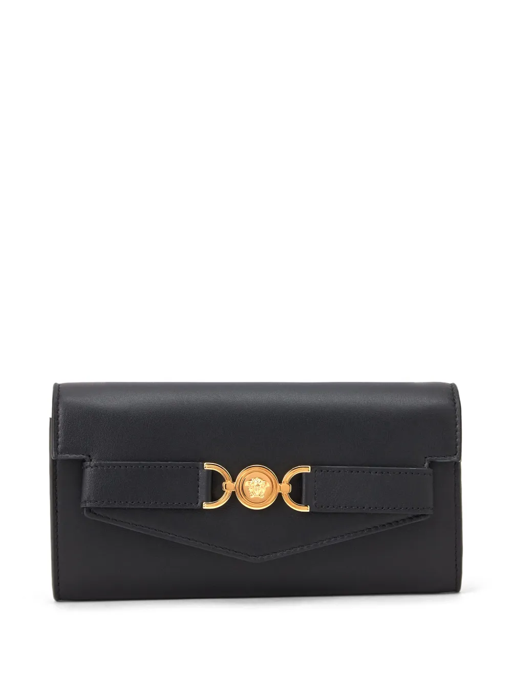 Versace Medusa 95' Leather Wallet In Black