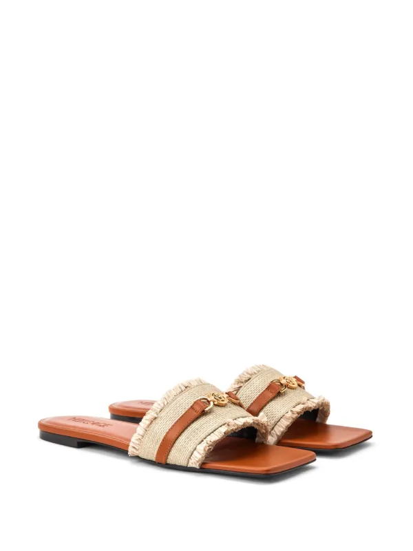 Versace Medusa Woven Slides Neutrals FARFETCH PH