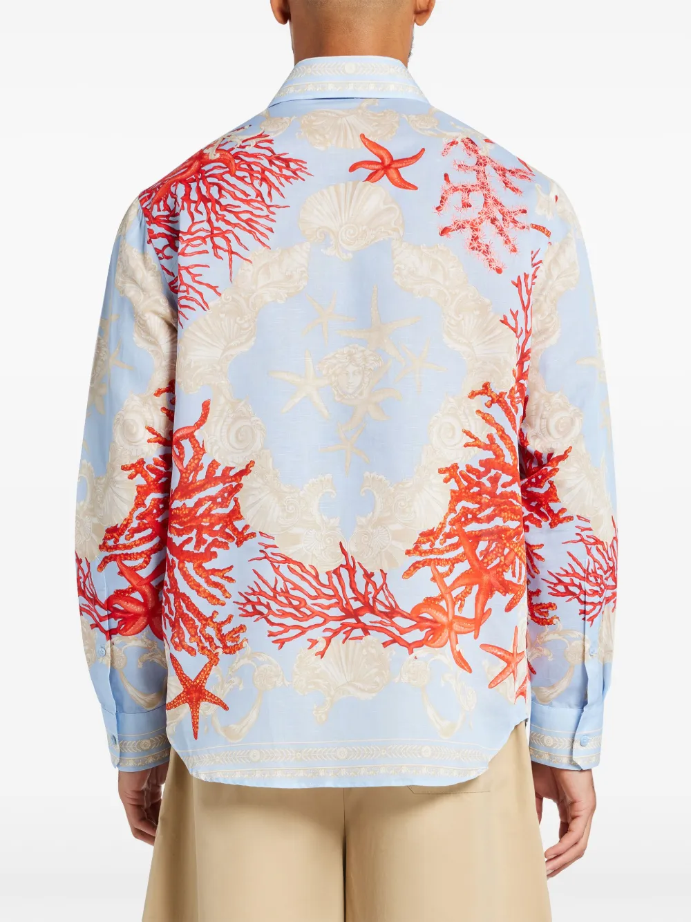 Cheap Versace Barocco Sea long-sleeve shirt Men