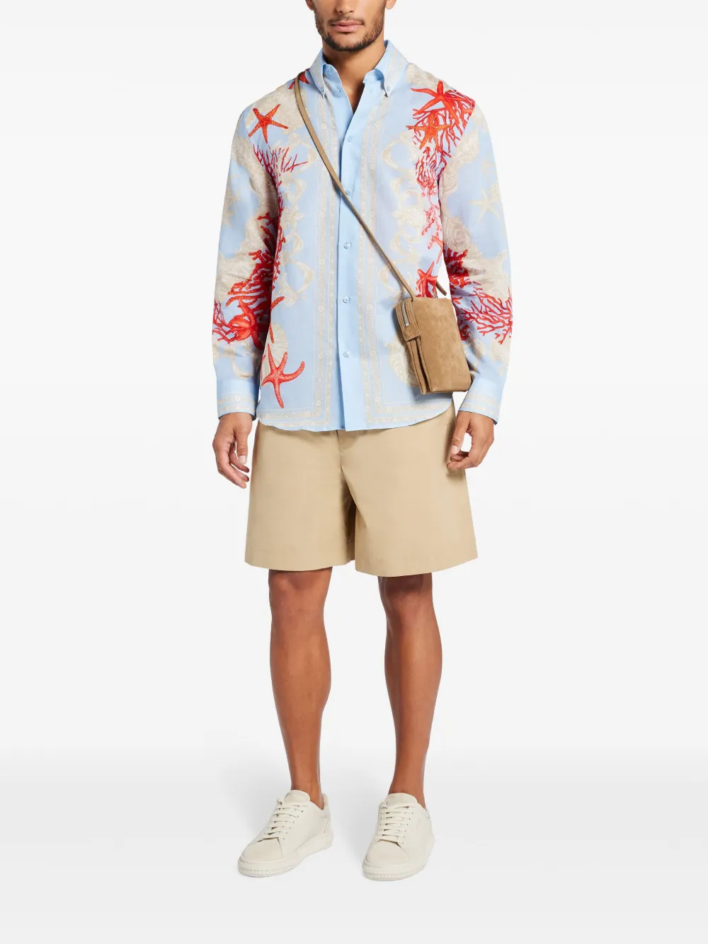 Cheap Versace Barocco Sea long-sleeve shirt Men
